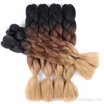 Hot sell Crochet hair weaves Synthetic Ombre Braiding Hair Jumbo Box Braids for Making Small Twist jumbo braiding hair